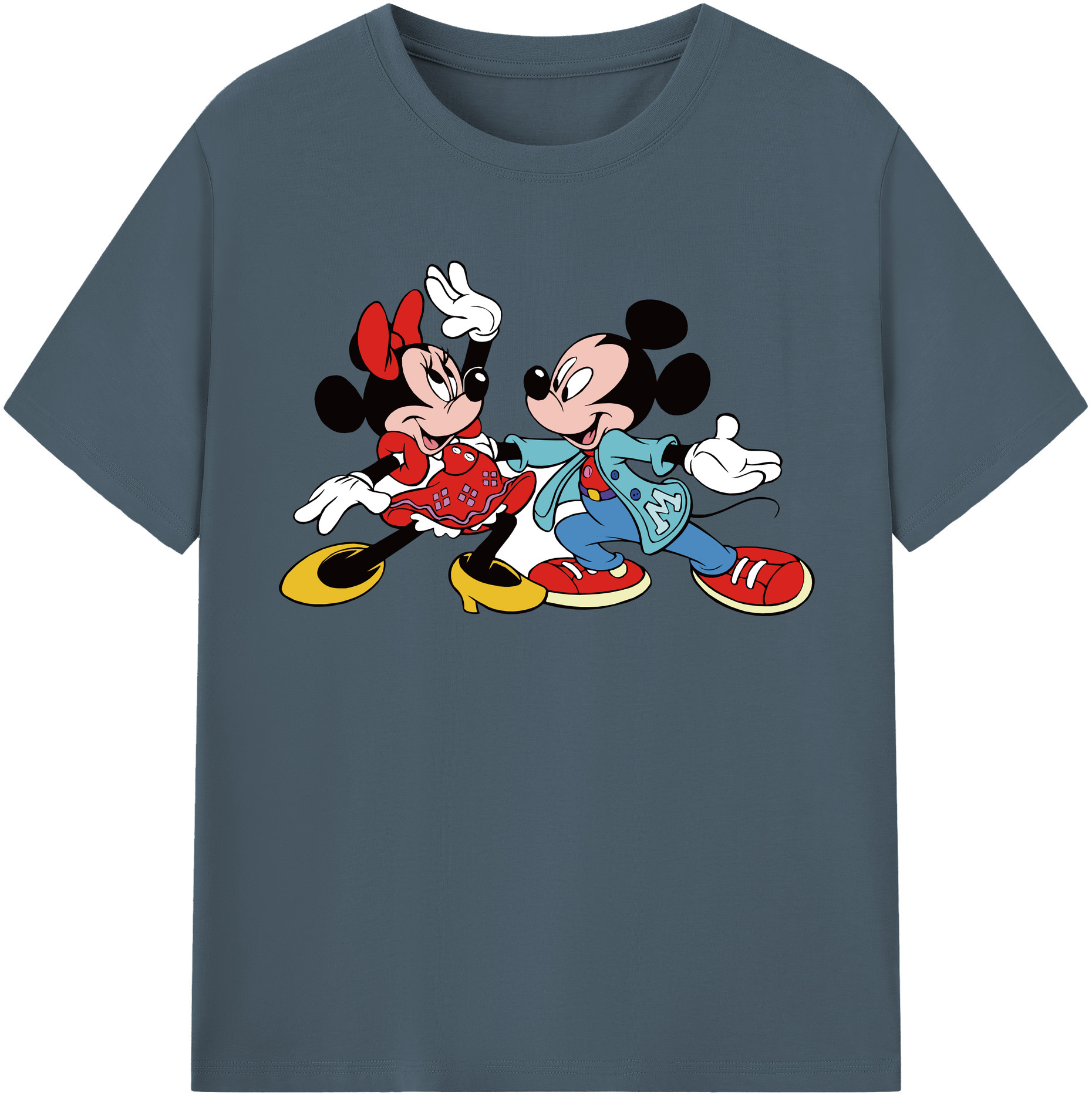 （画像用） ミッキーマウス Mickey Mouse 綿100％半袖Tシャツ（フロントプリント）